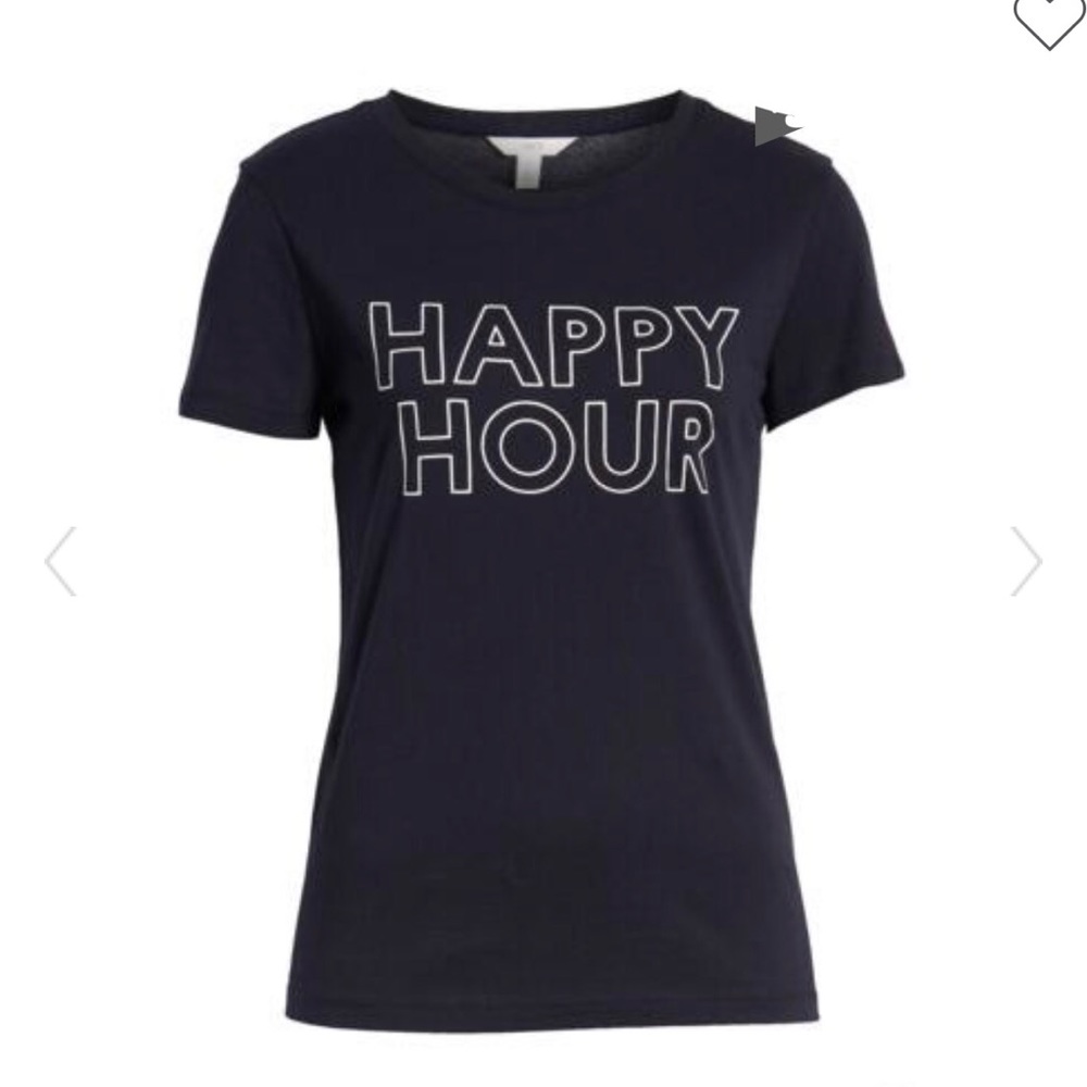1901 Graphic Tee Navy White Happy Hour t-shirt XS